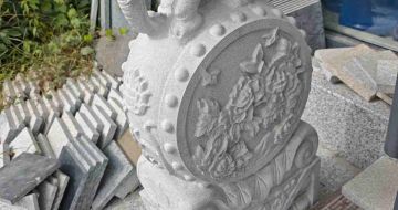 漯河芝麻白抱鼓石 庭院抱鼓石