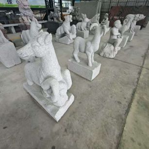 漯河芝麻白雕刻 十二生肖 异形雕刻