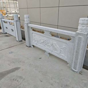 漯河芝麻白河道栏杆 石材栏杆