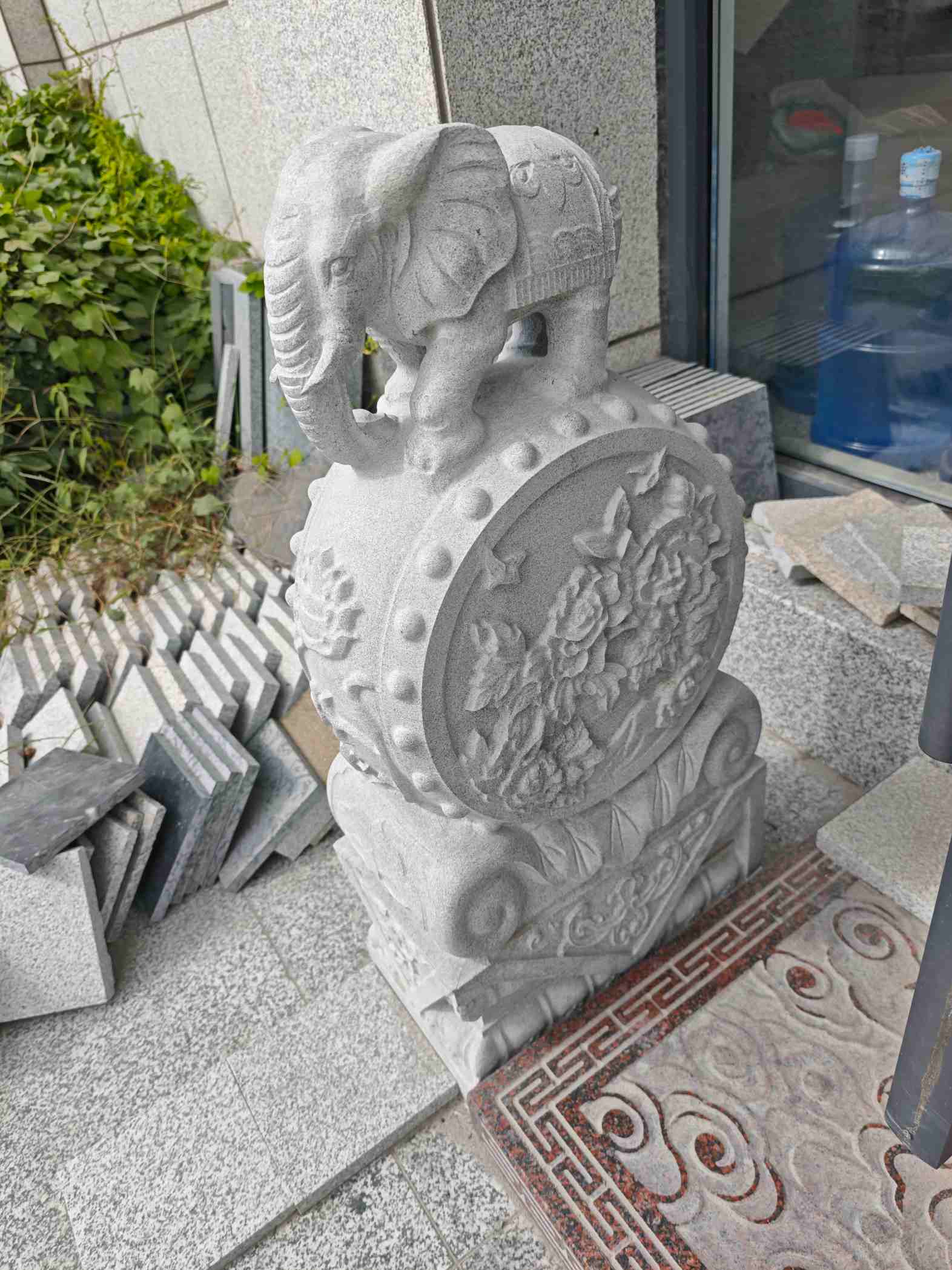 漯河芝麻白抱鼓石 庭院抱鼓石