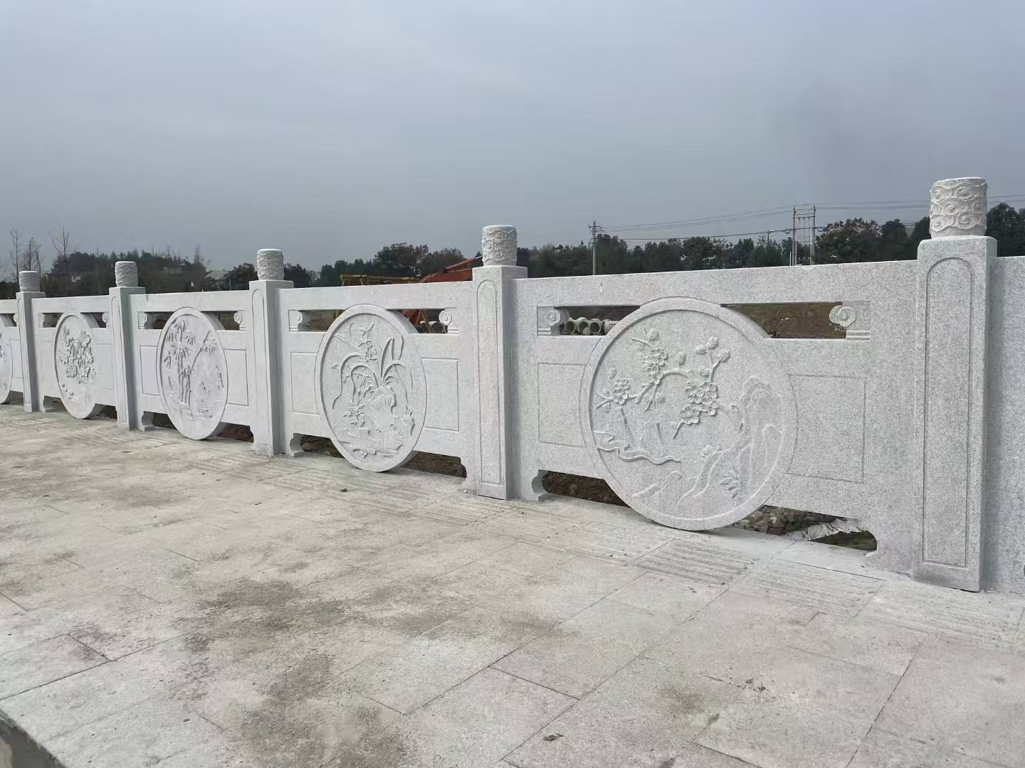漯河芝麻白河道栏杆 石材栏杆