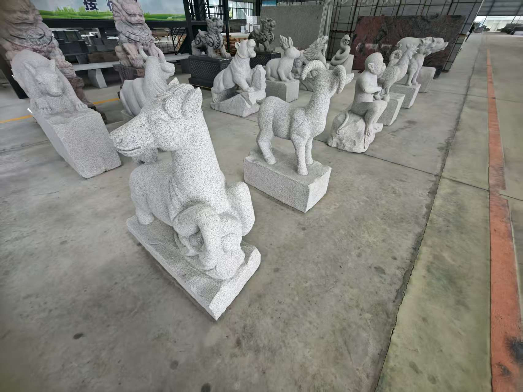 漯河芝麻白雕刻 十二生肖 异形雕刻